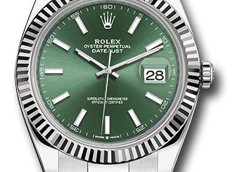 Rolex Steel and White Gold Rolesor Datejust 41 Watch 126334 mgio