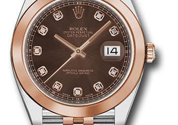 Rolex Steel and Everose Rolesor Datejust 41 Watch 126301 chodj