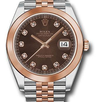 Rolex Steel and Everose Rolesor Datejust 41 Watch 126301 chodj