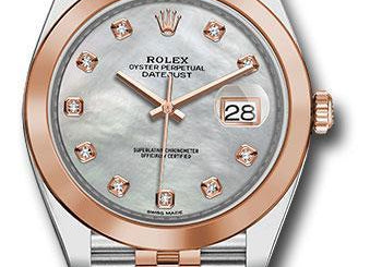 Rolex Steel and Everose Gold Rolesor Datejust 41 Watch 126301 mdj