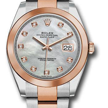 Rolex Steel and Everose Gold Rolesor Datejust 41 Watch 126301 mdo