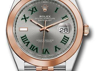 Rolex Steel and Everose Gold Rolesor Datejust 41 Watch 126301 slgrj
