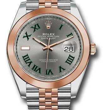 Rolex Steel and Everose Gold Rolesor Datejust 41 Watch 126301 slgrj