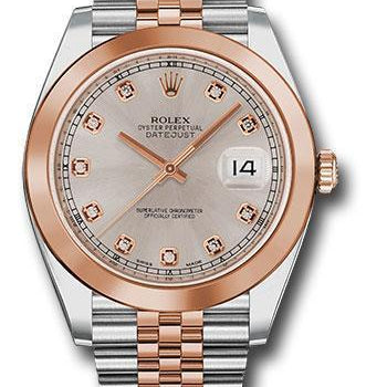 Rolex Steel and Everose Rolesor Datejust 41 Watch 126301 sudj