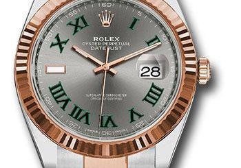 Rolex Steel and Everose Rolesor Datejust 41 Watch 126331 slgro