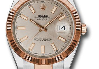 Rolex Steel and Everose Rolesor Datejust 41 Watch 126331 suio