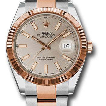 Rolex Steel and Everose Rolesor Datejust 41 Watch 126331 suio
