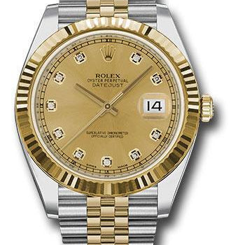 Rolex Steel and Yellow Gold Rolesor Datejust 41 Watch 126333 chdj