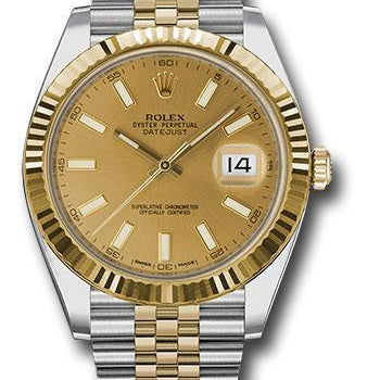 Rolex Steel and Yellow Gold Rolesor Datejust 41 Watch 126333 chij