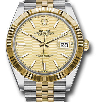 Rolex Steel and Yellow Gold Rolesor Datejust 41 Watch 126333 gflmij