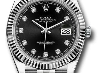 Rolex Steel and White Gold Rolesor Datejust 41 Watch 126334 bkdj
