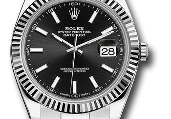 Rolex Steel and White Gold Rolesor Datejust 41 Watch 126334 bkio