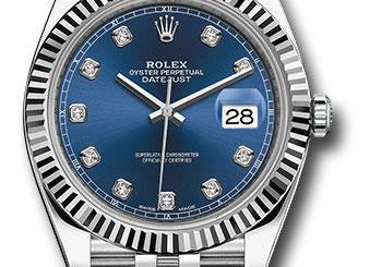 Rolex Steel and White Gold Rolesor Datejust 41 Watch 126334 bldj
