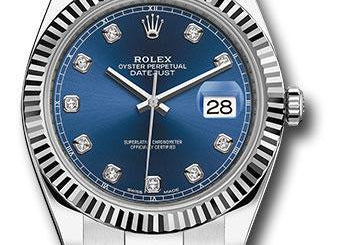 Rolex Steel and White Gold Rolesor Datejust 41 Watch 126334 bldo