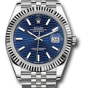 Rolex Steel and White Gold Rolesor Datejust 41 Watch 126334 blflmij