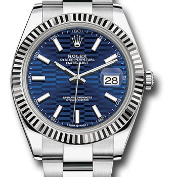 Rolex Steel and White Gold Rolesor Datejust 41 Watch 126334 blflmio