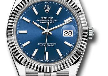 Rolex Steel and White Gold Rolesor Datejust 41 Watch 126334 blij