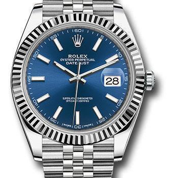 Rolex Steel and White Gold Rolesor Datejust 41 Watch 126334 blij