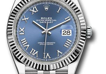 Rolex Steel and White Gold Rolesor Datejust 41 Watch 126334 blrj