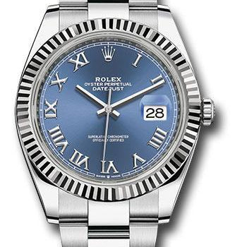 Rolex Steel and White Gold Rolesor Datejust 41 Watch 126334 blro