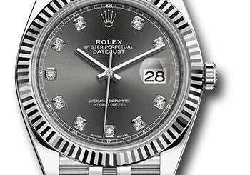 Rolex Steel and White Gold Rolesor Datejust 41 Watch 126334 dkrdj
