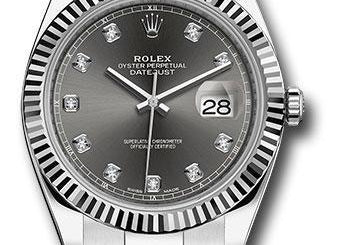 Rolex Steel and White Gold Rolesor Datejust 41 Watch 126334 dkrdo