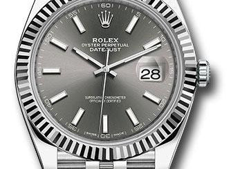 Rolex Steel and White Gold Rolesor Datejust 41 Watch 126334 dkrij