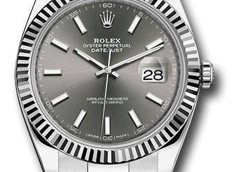 Rolex Steel and White Gold Rolesor Datejust 41 Watch 126334 dkrio