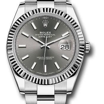 Rolex Steel and White Gold Rolesor Datejust 41 Watch 126334 dkrio