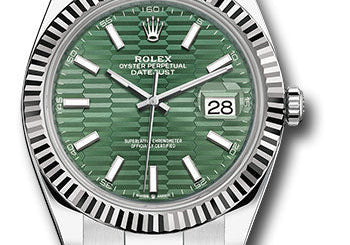 Rolex Steel and White Gold Rolesor Datejust 41 Watch 126334 mgflmio