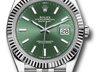 Rolex Steel and White Gold Rolesor Datejust 41 Watch 126334 mgij