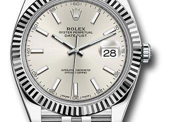 Rolex Steel and White Gold Rolesor Datejust 41 Watch 126334 sij