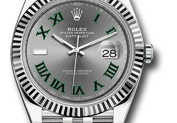 Rolex Steel and White Gold Rolesor Datejust 41 Watch 126334 slgrj