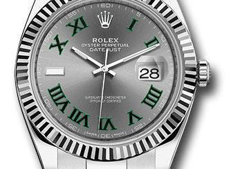Rolex Steel and White Gold Rolesor Datejust 41 Watch 126334 slgro