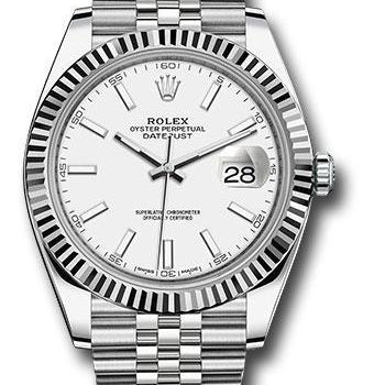 Rolex Steel and White Gold Rolesor Datejust 41 Watch 126334 wij