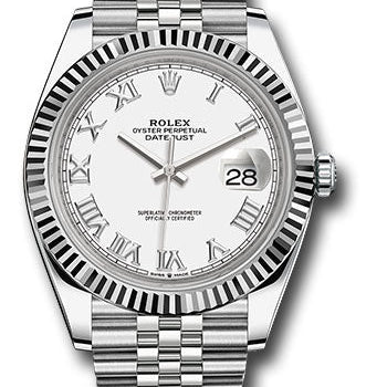 Rolex Steel and White Gold Rolesor Datejust 41 Watch 126334 wrj