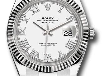 Rolex Steel and White Gold Rolesor Datejust 41 Watch 126334 wro