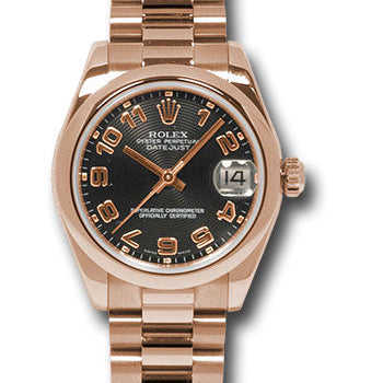 Rolex Pink Gold Datejust 31 Watch 178245 bkap