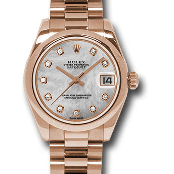 Rolex Pink Gold Datejust 31 Watch 178245 mdp