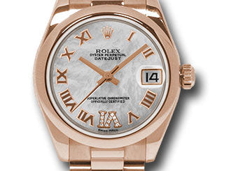 Rolex Pink Gold Datejust 31 Watch 178245 mdrp