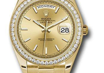 Rolex Day-Date 40 Watch 228348RBR chip