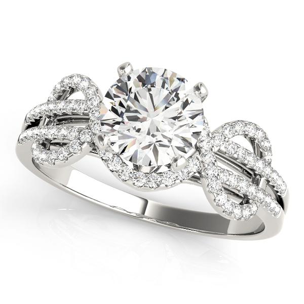 1/4 ct tw MultiRow Engagement Ring with F Color VS Clarity GIA Certified Diamond