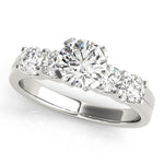 1 1/2 ct tw Single Row Prong Set Engagement Ring with F Color VS Clarity GIA Certified Diamond