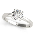 1 1/2 ct tw Solitaire Round Engagement Ring with F Color VS Clarity GIA Certified Diamond
