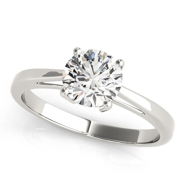 1 1/2 ct tw Solitaire Round Engagement Ring with F Color VS Clarity GIA Certified Diamond