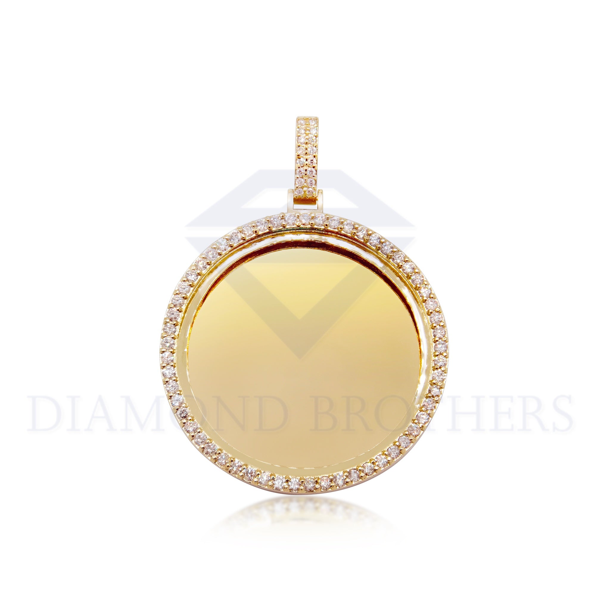 Pave State of Texas 14k Yellow Gold Charm in White Diamond